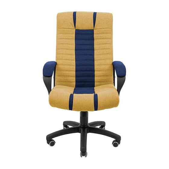 Офисное кресло руководителя Richman Atlant Rich M1 Tilt Желто-синее Днепр