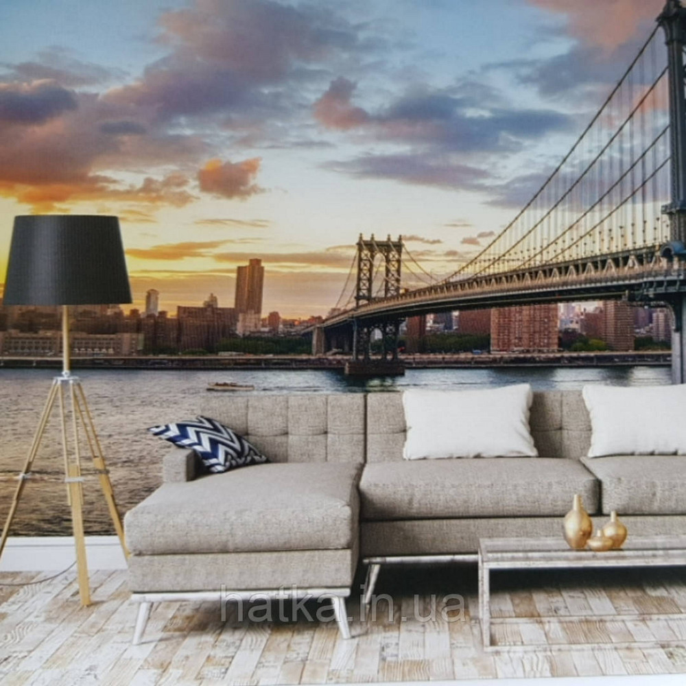 Шпалери вінілові на флізелін розширюють простір вид на місто міст Київ - фото 3