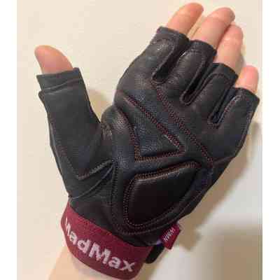 Рукавички для фітнесу MadMax MFG-911 Nine-eleven Black/perpito L (MFG-911-PEP_L) Вінниця