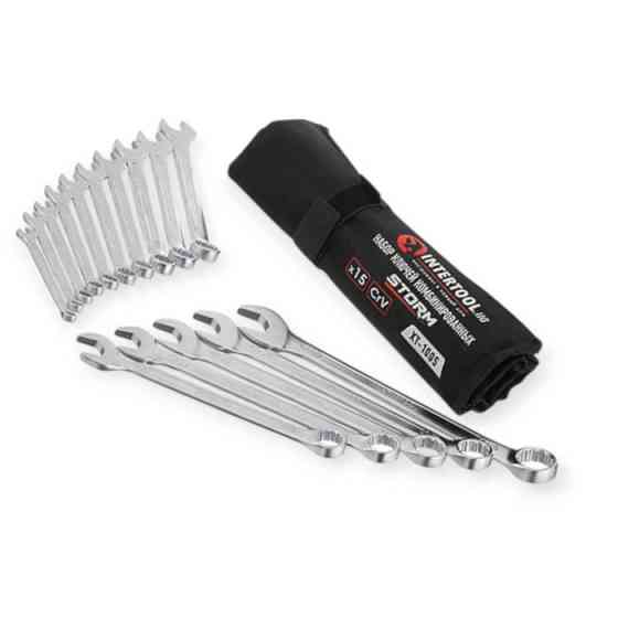Набор ключей рожково-накидных 6-22 мм 15 шт (ткан. чехол) CrV Storm Мукачево