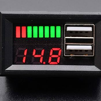 Индикатор заряда с USB и вольтметром для авто и мото Киев