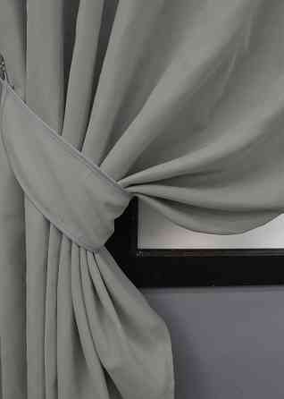 Комплект коротких штор VR-Textil Микровелюр Petek № 1477ш Светло-серый 140х170 см 2 шт (35-0221) Киев