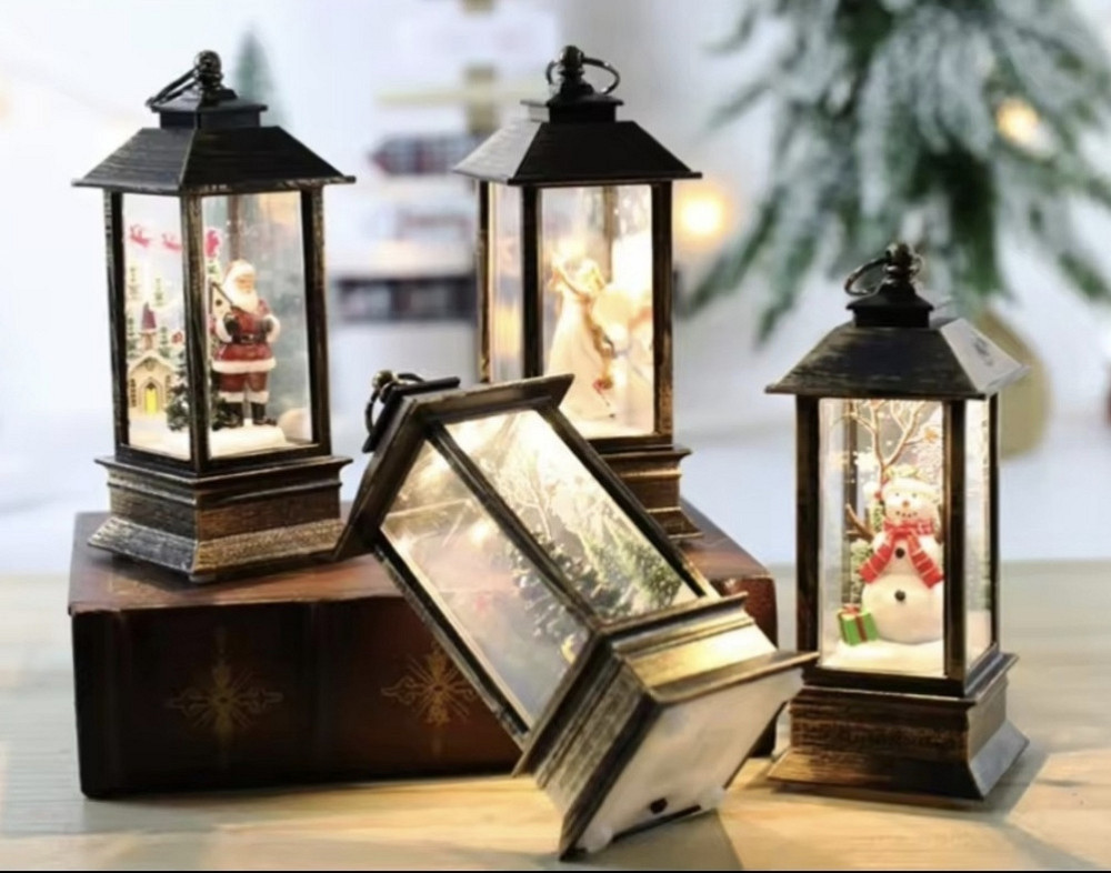 Комплект новорічних LED ліхтарів на батарейках без блискіток 4 шт Смела - изображение 2