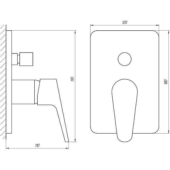 Змішувач для душу Cristal NSH-111 (000007848) Київ