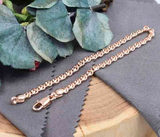 Браслет Xuping Грецький плоский 40301, довжина 21см, ширина 4мм, позолота РО Київ