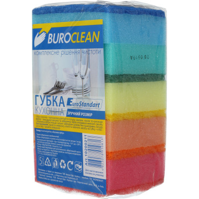 Губки кухонні Buroclean EuroStandart 5 шт. (4823078910813) Вінниця - фото 1