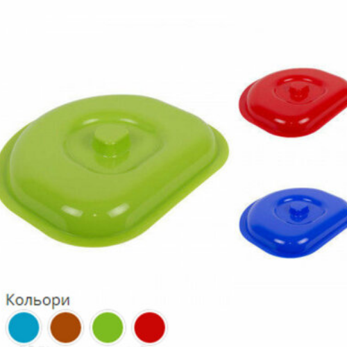 Кришка для відра пристінного 12л пластик 02 коричневий Ламела Житомир - изображение 1