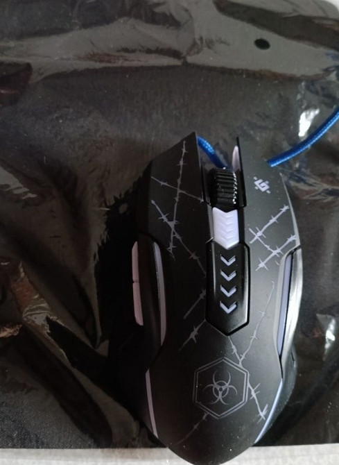 Миша ігрова Defender Forced GM-020L + коврик Black. Харьков - изображение 2