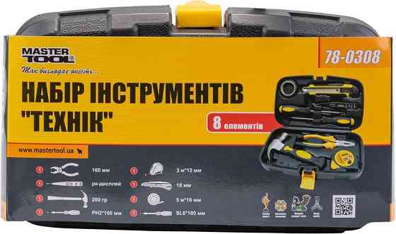 Набір інструменту MASTERTOOL "Технік" 8 елементів 78-0308 Рівне