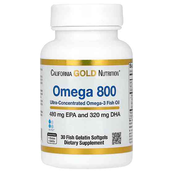 Омега-3 рыбий жир фармацевтической степени чистоты (Omega 800) 1000 мг 30 капсул Киев