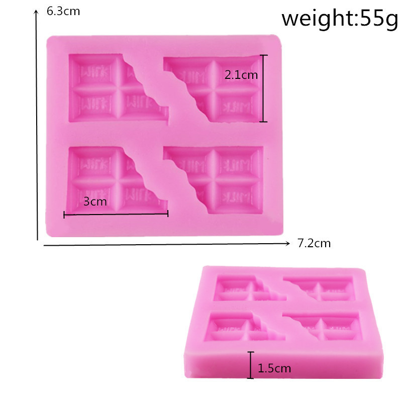 Молд кондитерский Шоколад 63 на 72 мм розовый Киев - изображение 2