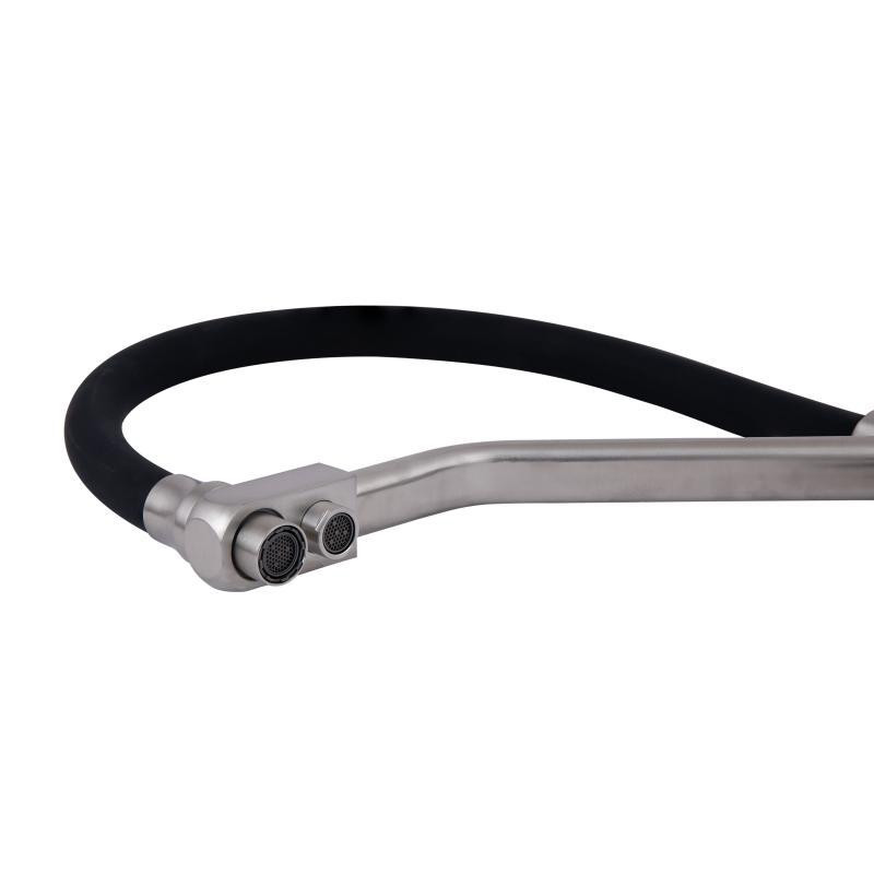 Змішувач для кухні Lidz Aria 020F3 з гнучким виливом та підключенням до фільтру LDARI020F3BNK37647 Black / Nicke Київ - фото 5