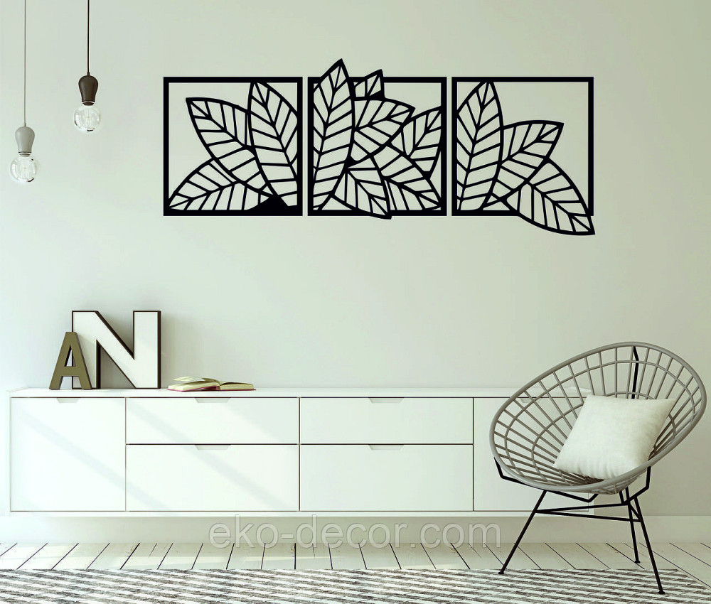 Декоративне настінне Панно «Листя» Декор на стіну Київ - фото 3