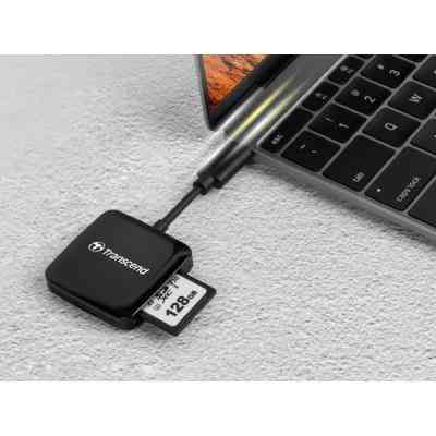 Зчитувач флеш-карт Transcend USB 3.2 Gen 1 Type-C SD/microSD Black (TS-RDC3) Вінниця