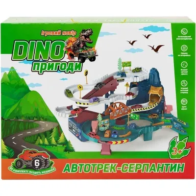 Ігровий набір ZIPP Toys Dino автотрек-серпантин електричний, 6 машинок (5501A) Вінниця - фото 7