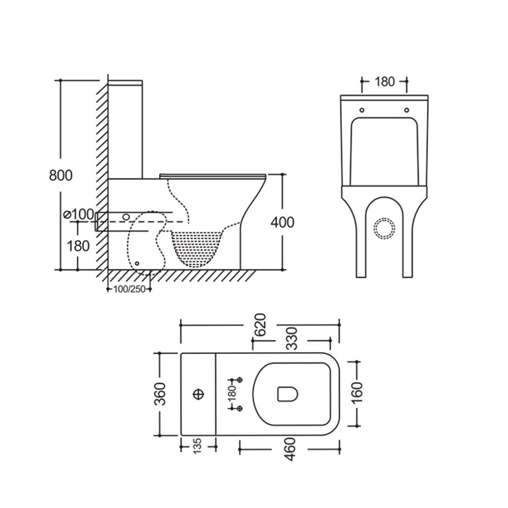 Унітаз-компакт Mixxus STYLE-0403-R 620х360х800mm, система змиву RIMLESS   ( MI6727 ) 33232 Харків - фото 7