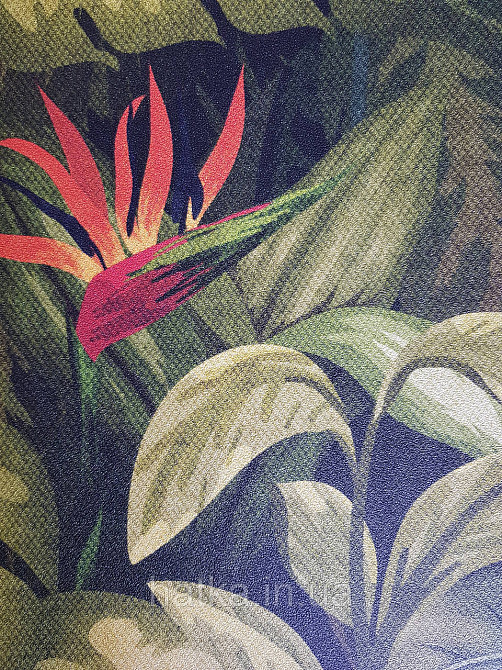 Шпалери вінілові Grandeco One roll one motif 1.59x2.8 панно мурал пальми дерева зелені листя Київ - фото 4