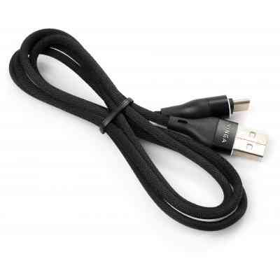 Дата кабель USB 2.0 AM to Type-C 1.0m cylindric nylon back Vinga (VCPDCTCCANB1BK) Вінниця