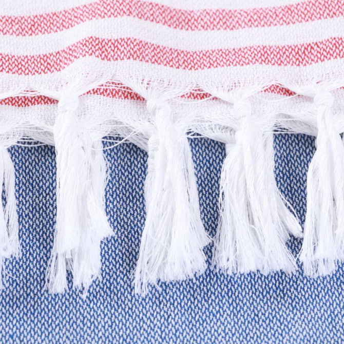 Рушник пештемаль Lovely Svi бавовняний, пляжний, хамам, spa - XХL 100x180 см Blue/Red Stripes (1032025) Київ - фото 5