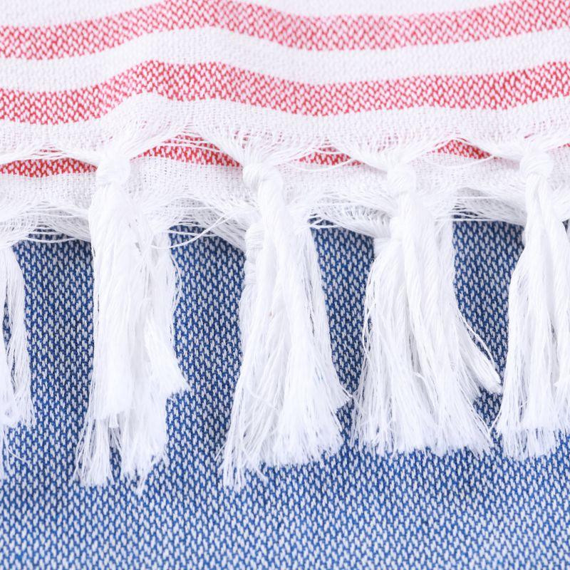 Полотенце пештемаль Lovely Svi хлопковое, пляжное, хамам, spa - XХL 100x180 см Blue/Red Stripes Киев - изображение 5