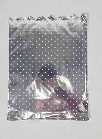 Пакет із малюнком для пакування подарунків (25 * 35) No425 (2) фольгований (ажурний) "Сніжинки" (100 шт.) Харків