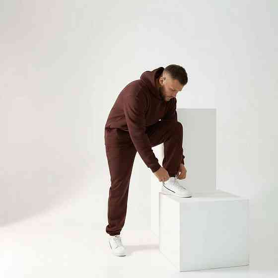 Чоловічий спортивний теплий костюм на флісі Коричневий 54/56 Харків