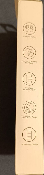 Павербанк Powerbank Baseus 10000 mAh черный. Киев - изображение 2