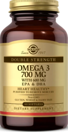 Омега-3 двойной силы SOLGAR Double Strength Omega-3 700mg 60 гел капс Киев