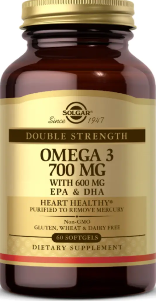 Омега-3 двойной силы SOLGAR Double Strength Omega-3 700mg 60 гел капс Киев - изображение 1