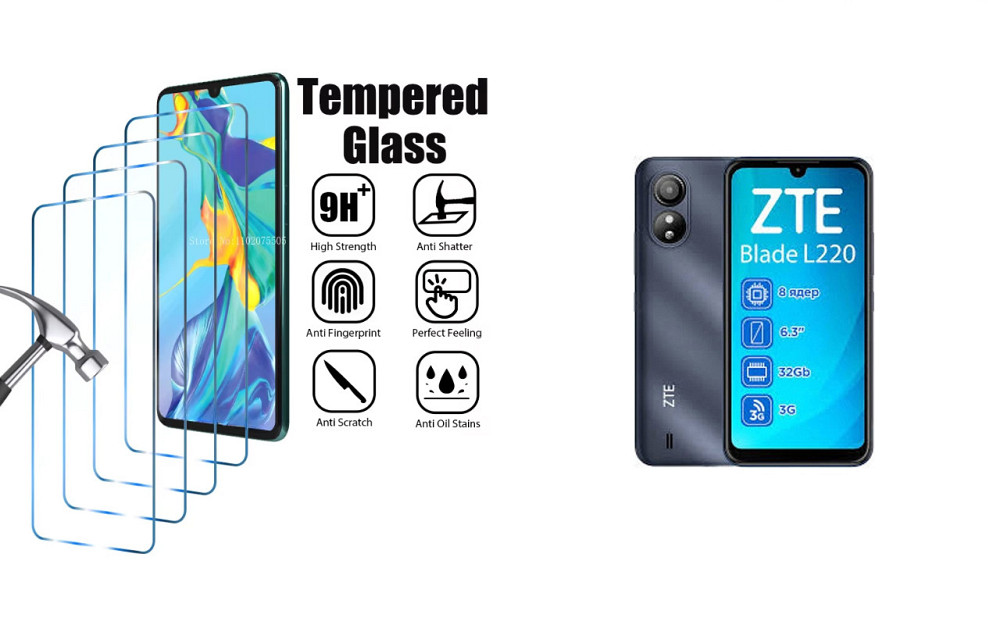 Защитное стекло ArmorGlass для ZTE Blade L220 – устойчивое к царапинам и ударам Киев - изображение 1