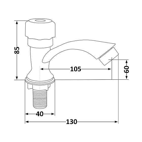 Кран на одну воду для раковины Brinex BW 0221 Киев