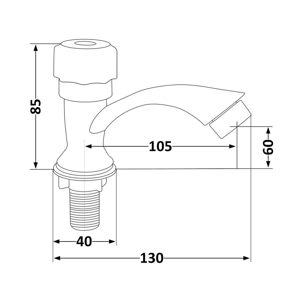 Кран на одну воду для раковини Brinex BW 0221 Київ - фото 2