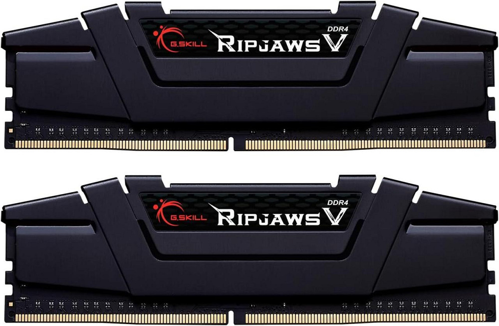 Оперативна пам'ять DDR4 16 ГБ (2x8 ГБ) 3200 МГц CL16 G.Skill RipJaws V чорний Київ - фото 1