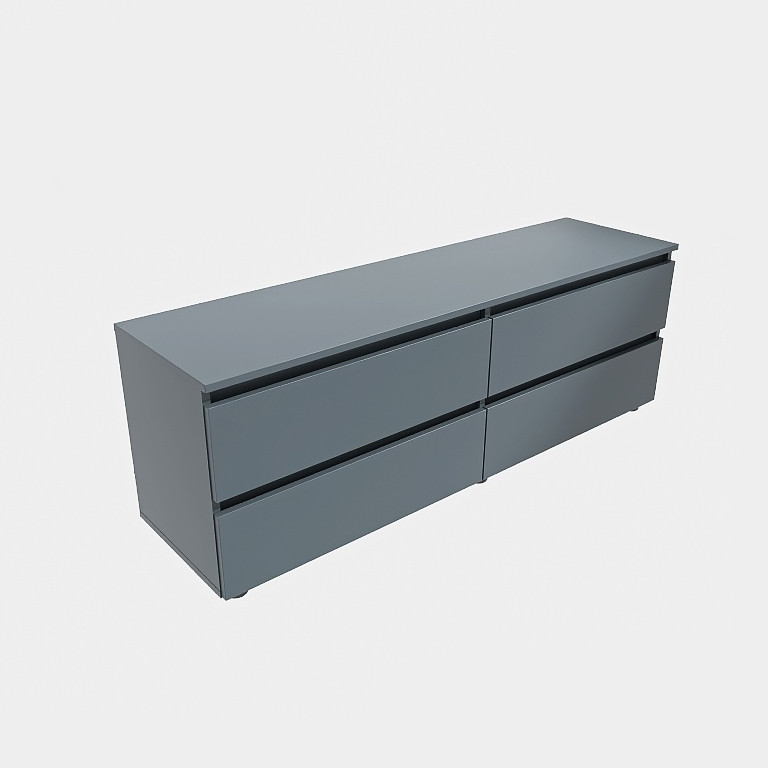 Тумба под телевизор Эверест ЛТВ-1400 Лайт 140х38х49 см Графит (DTM-4910) Львов - изображение 3