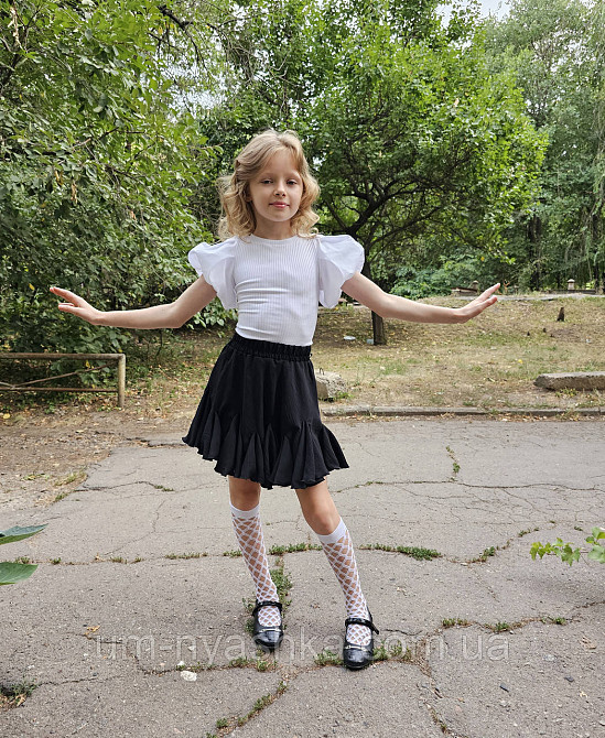 Шкільна блузка короткий рукав с фонариками на 128-140 Кривий Ріг - фото 7