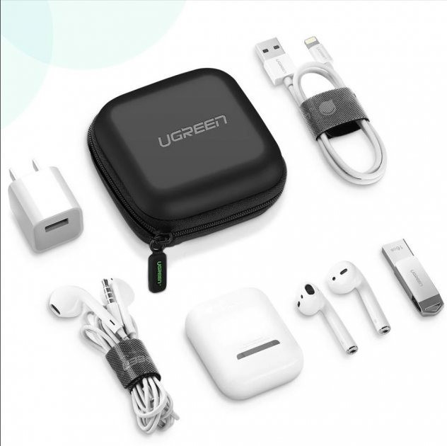 Кофр для хранения наушников и кабелей UGreen 40816 с карабином (Черный) Николаев - изображение 8
