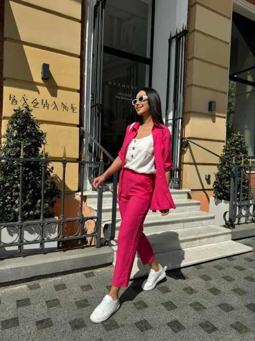 Женский летний костюм Рубашка из трёх частей Футболка Футболка Шёлковый креповый жнец Одесса - изображение 1