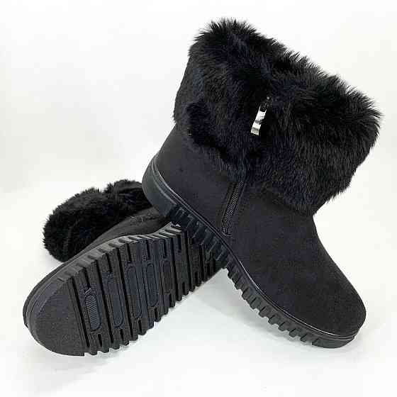 Жіночі бурки на липу жіночі, Бурки жіночі, чорні зимові калоші Теплі тапочки чуні PX-27 Львів