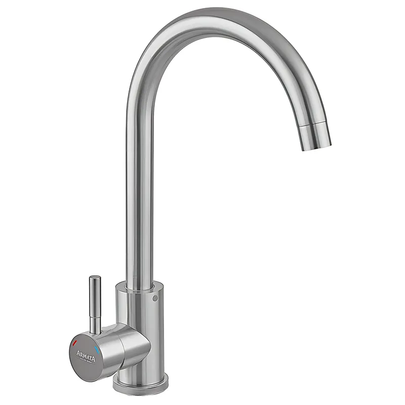 Кухонний змішувач Armata SUS-011(N) з нержавіючої сталі без підведення (CH6485) Харків - фото 1