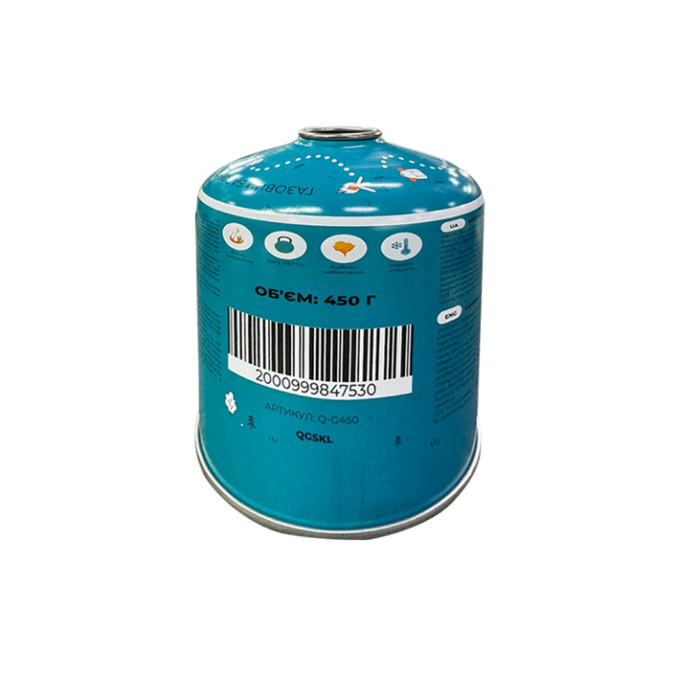 Набор Газовая горелка титановая BRS-3000T + Газовый баллон резьбовой Quest, 450гр Киев - изображение 6