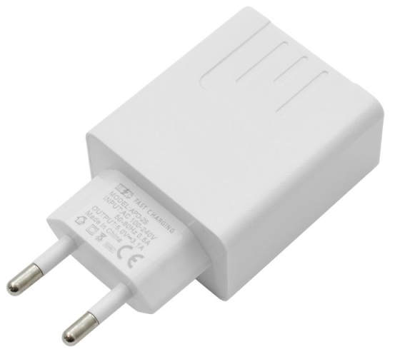 Адаптер 220V на 2 USB (A-14) с дисплеем CX QC03 SBR Киев