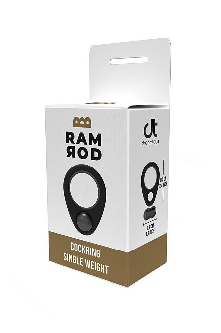 Ерекційне кільце Dreamtoys RAMROD з обтяжувачем, чорне Sex Aura Київ - фото 5