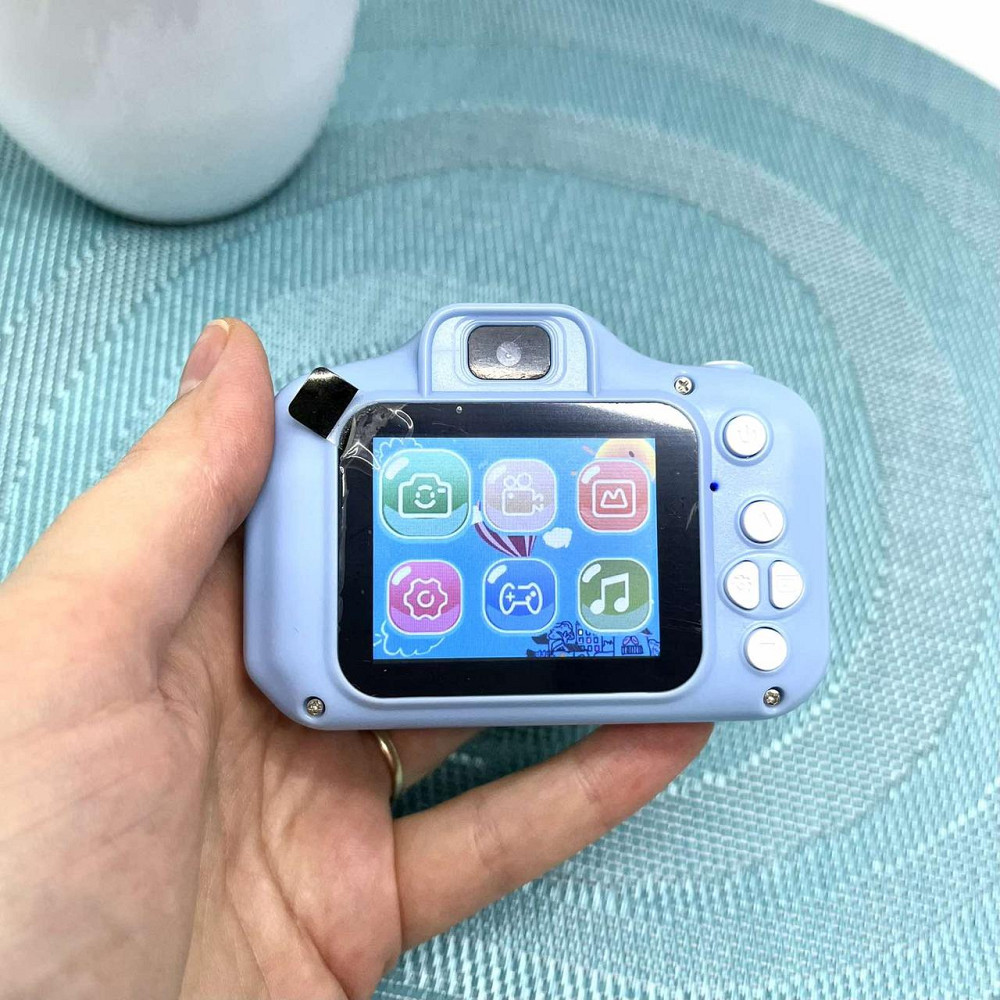 Фотоапарат дитячий відео фото ігри прослуховування музики підтримує microSD у коробці Блакитний (C 48359) Чернігів - фото 6