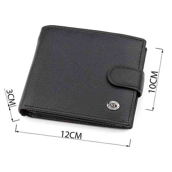 Мужской кошелек ST Leather 18339 (ST138) очень стильный Черный Киев