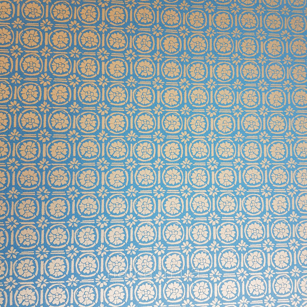 Шпалери вінілові на флізелін Caselio Mystery 0.53х10 м геометрія яскраві фігури золотисті на синьому Київ - фото 4