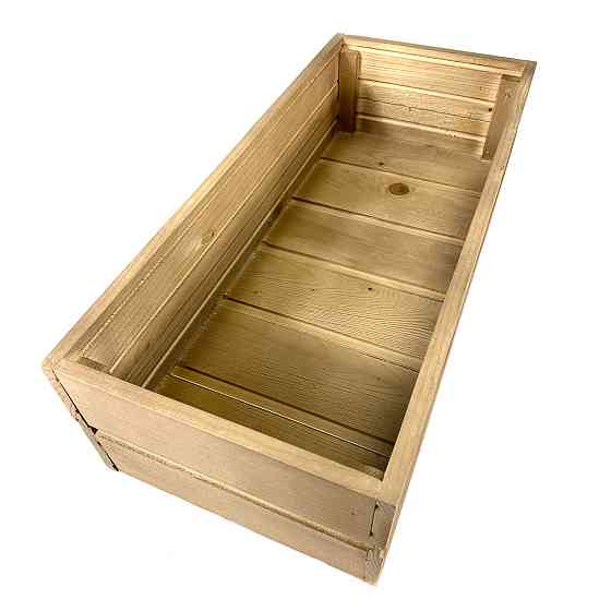 Ящик садовый декоративный для цветов или для хранения вещей из натурального дерева 55х24,5х15,5 см Каменец-Подольский