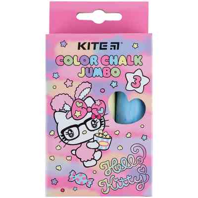Мел Kite цветные Jumbo Hello Kitty, 3 цвета (HK24-077) Винница
