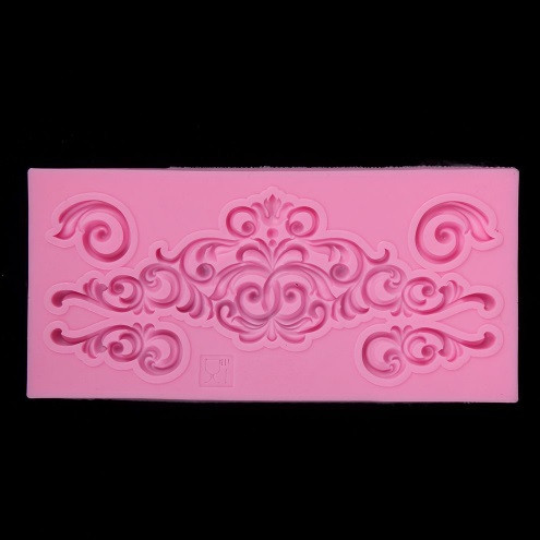Молд силиконовый Абстракция 132 на 64 мм розовый Киев - изображение 3
