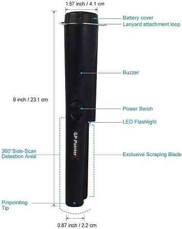 Портативный водонепроницаемый ручной металлоискатель Киев