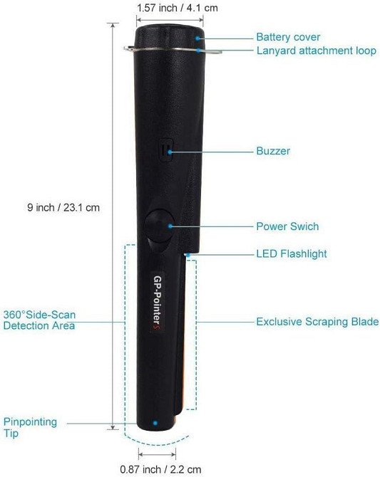 Портативный водонепроницаемый ручной металлоискатель Киев - изображение 2
